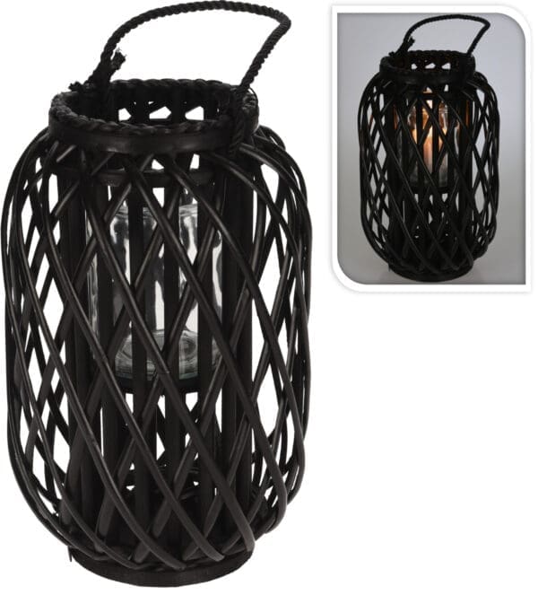 LANTERNA WILLOW 40X26CM SVØRT