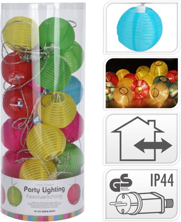 Partyljós í litum IP44